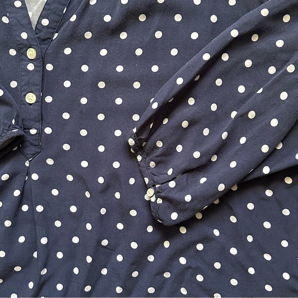 Old Navy Blue & White Polka Dot V-Neck Tunic - Picture 5 of 9